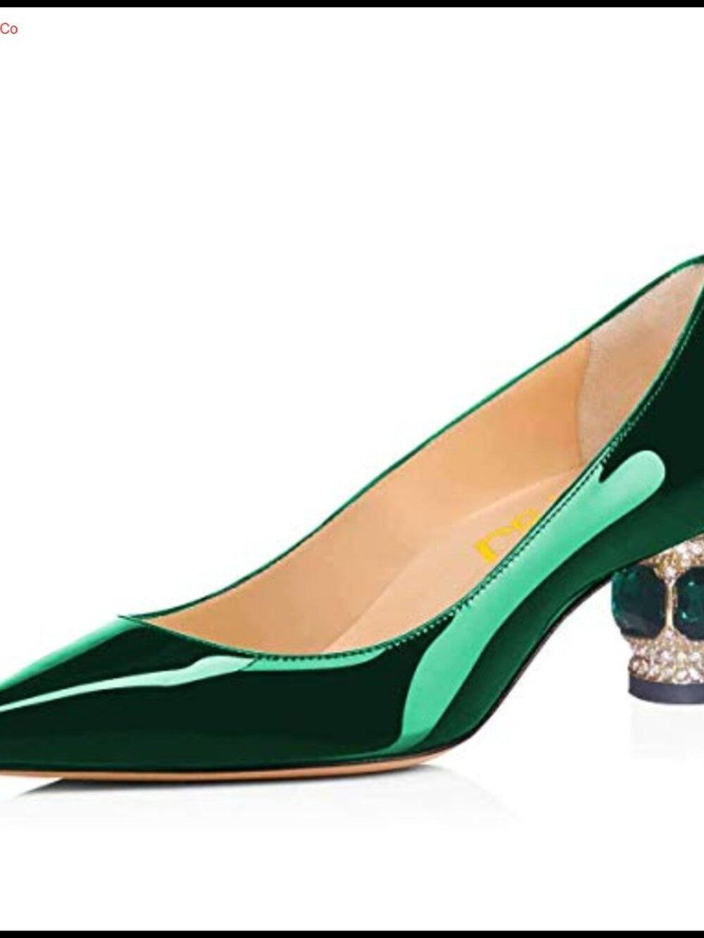 Womens Bridal Crystal Pointed Toe Low Chunky Block Heel Slip On Wedding Pumps